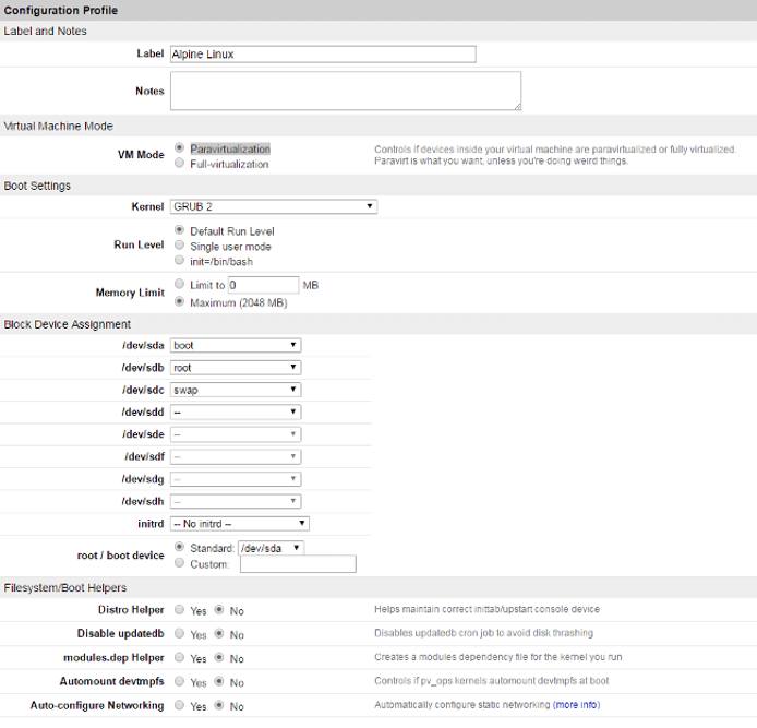 Linode Config