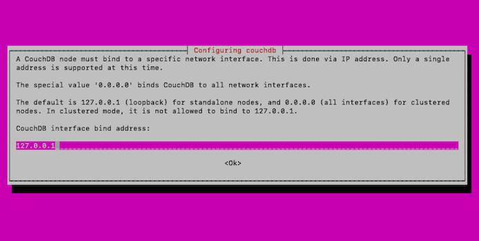 Inputting the CouchDB network interface