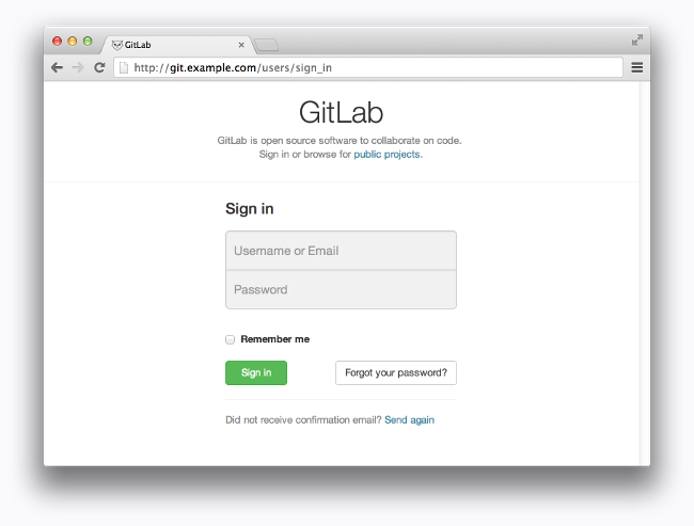 GitLab Login Page