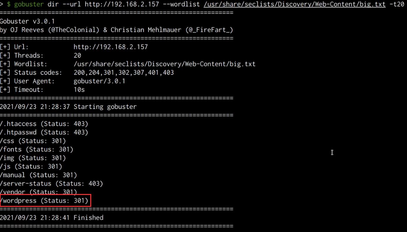 Gobuster utility output