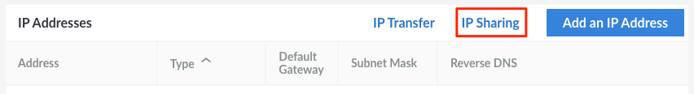 Configuring IP sharing